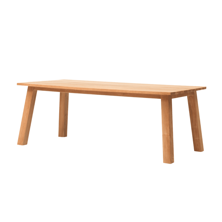 Houten rechthoekige tuintafel met vier poten