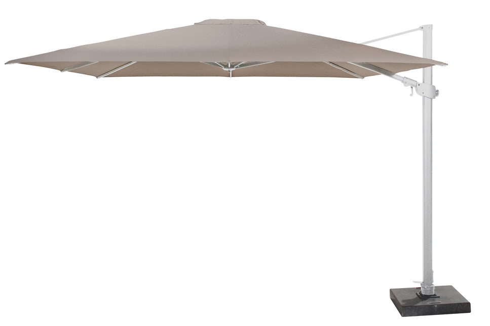 Siesta 300 x 300 cm parasol premium | incl 125 kg voet met wielen