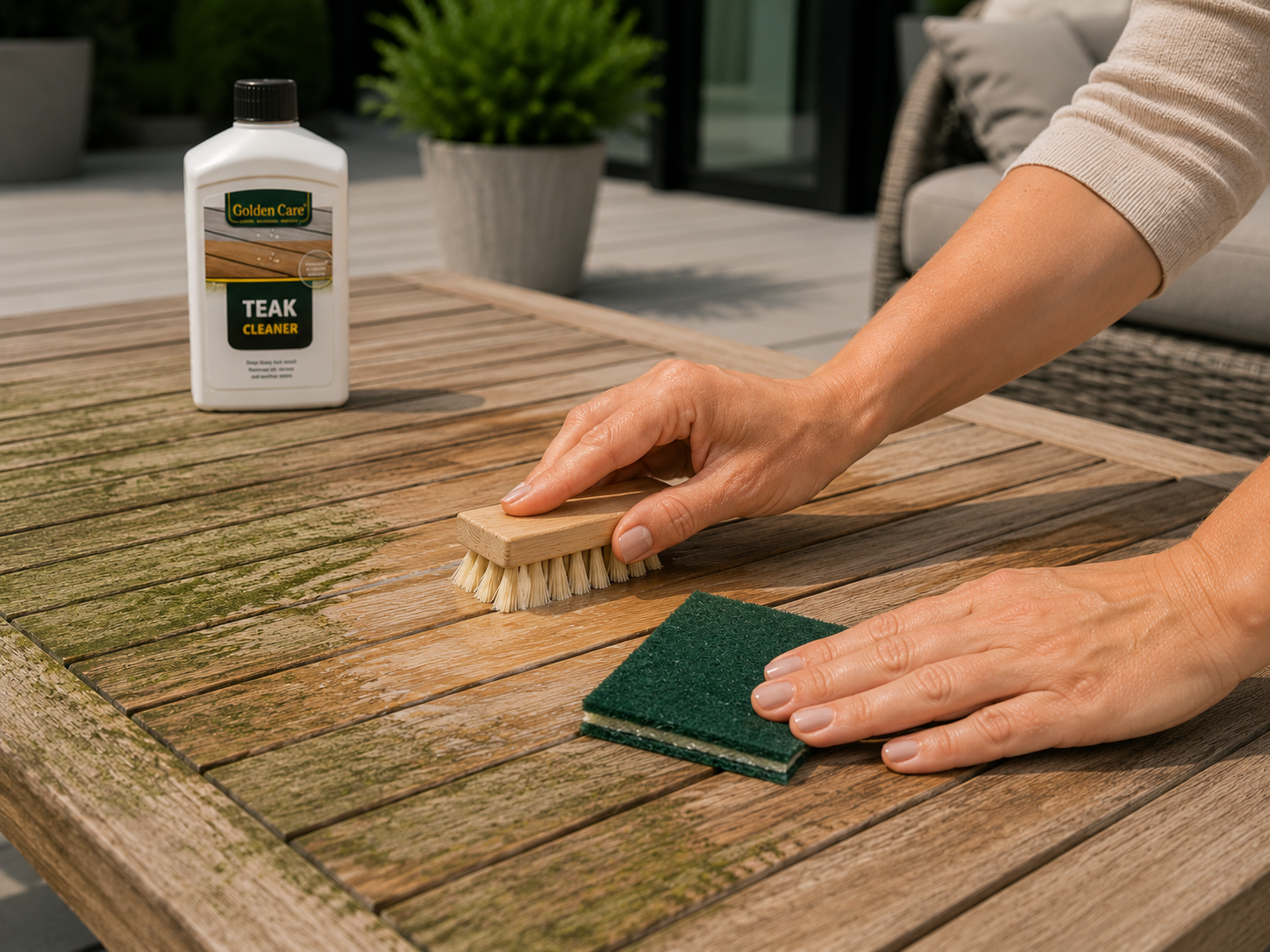 Waarom worden tuinmeubelen groen?