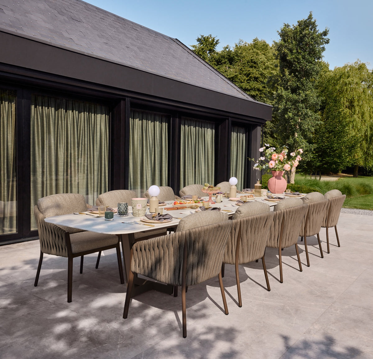 Palermo Gartentisch | 3 Größen verfügbar | 3 Rahmenfarben