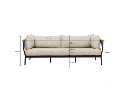 Apple Bee tuinmeubelen Apple Bee | Condor | 3-Zits Sofa |