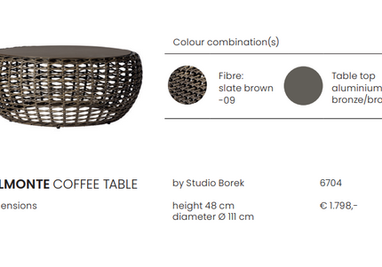 Borek Belmonte | Koffie Tafel | Ø111x94x48