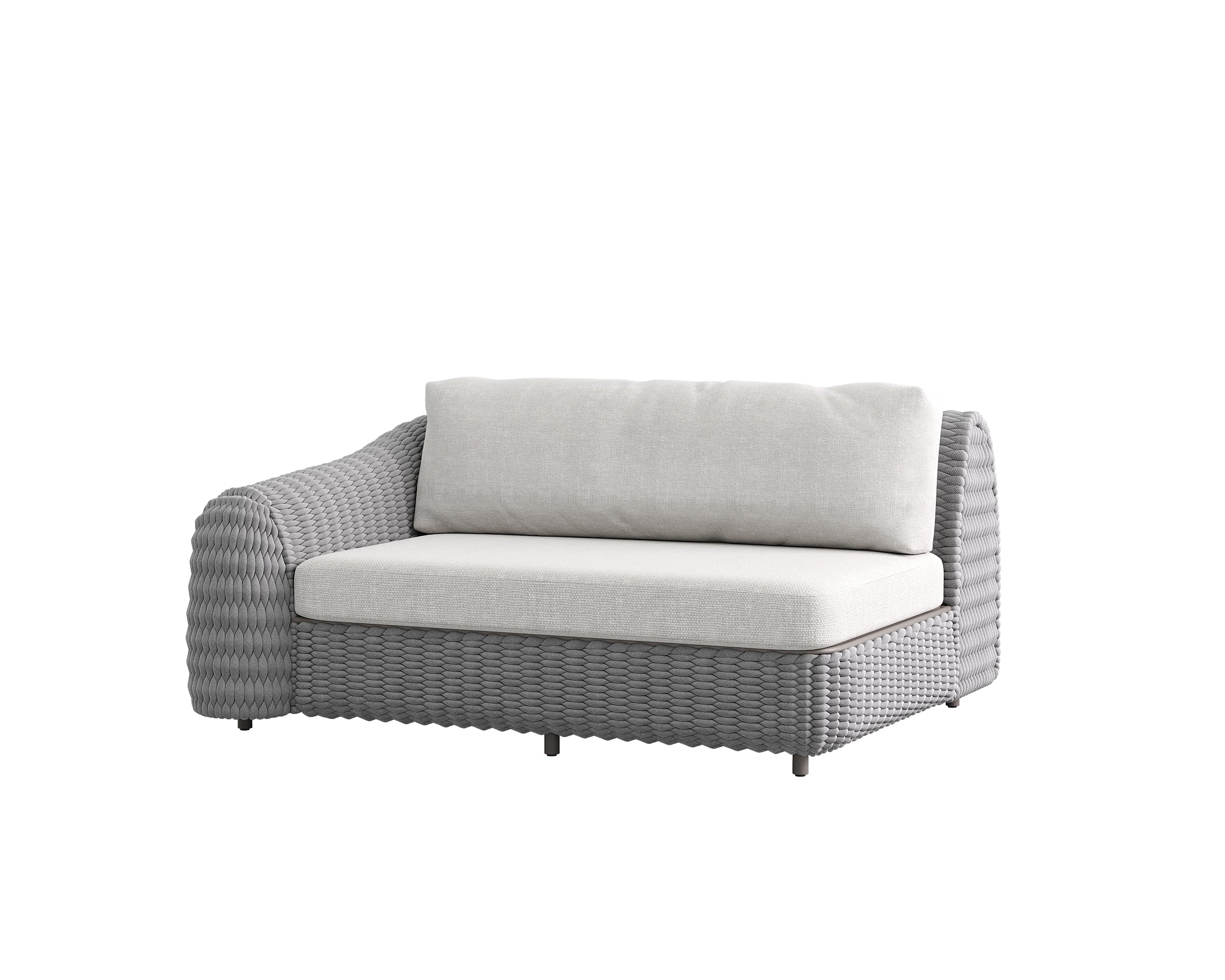 Deauville loveseat Rechts slate