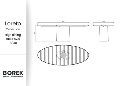Borek Borek | Loreto | High Dining Table |