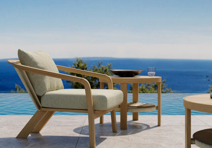 Borek Chepri | Lage Lounge Stoel | Teak