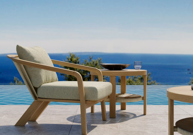 Borek Chepri | Lage Lounge Stoel | Teak