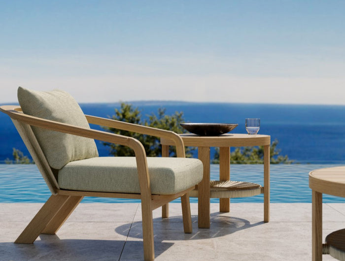 Borek Chepri | Lage Lounge Stoel | Teak