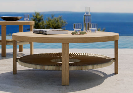 Borek Chepri | Lage Salontafel | Ø100x38 | Teak