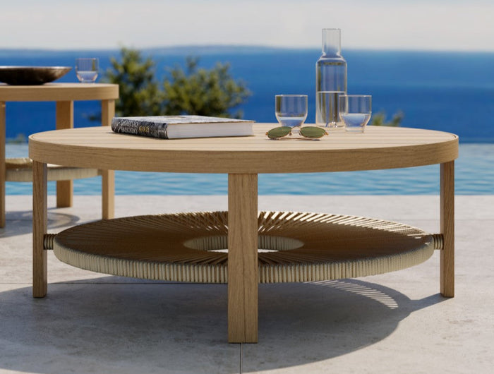 Borek Chepri | Lage Salontafel | Ø100x38 | Teak