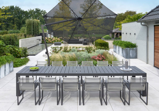 Borek Ischia | Parasol | Grafiet Aluminium |