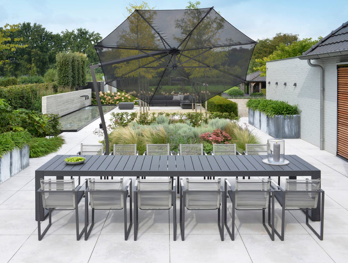 Borek Ischia | Parasol | Grafiet Aluminium |