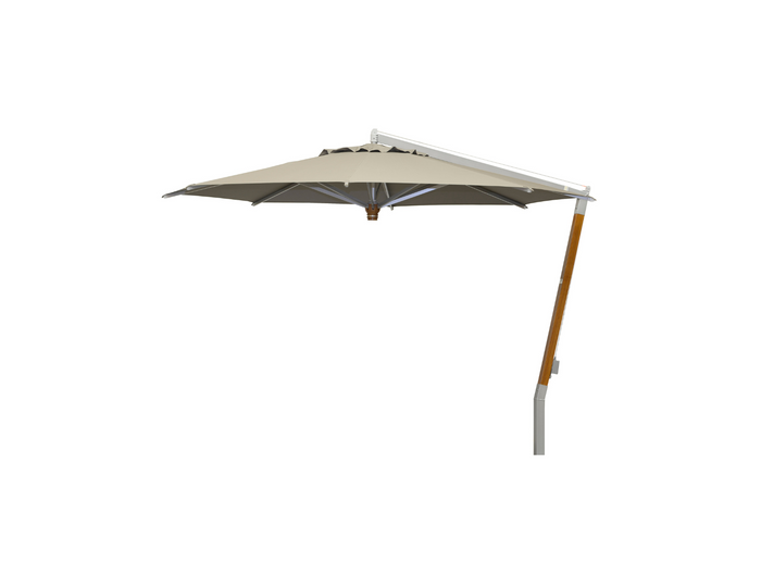 Borek Ischia | Parasol | Teak | Zilver Aluminium