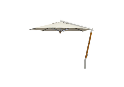 Borek Ischia | Parasol | Teak | Zilver Aluminium