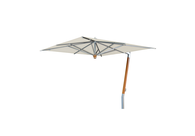 Borek Ischia | Parasol | Teak | Zilver Aluminium