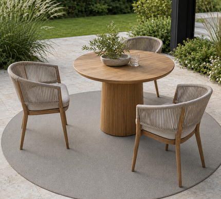 Brafab Brafab Salema Buiten Vloerkleed Beige/Grijs Ø200 cm