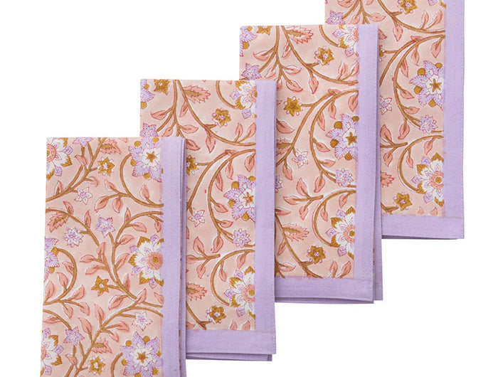 Dutch Garden Napkin 45 x 45 cm | Roja Coral | per 4