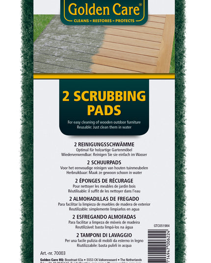 Golden Care Golden Care scrubbing pads per 2