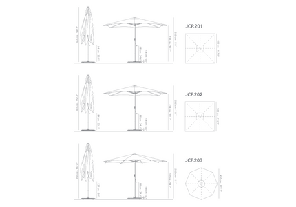 Jardinico Jardinico | Parasol | JCP.2 Serie | Ø450