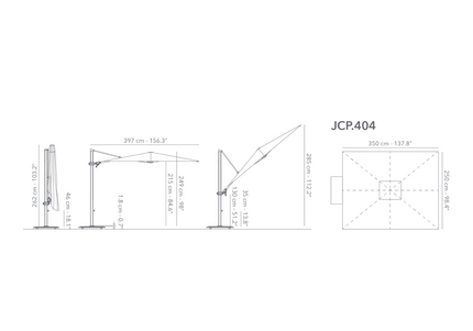 Jardinico Jardinico | Parasol | JCP.4 Serie | 250x350