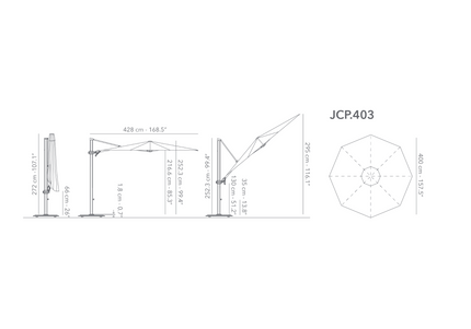 Jardinico Jardinico | Parasol | JCP.4 Serie | Ø400