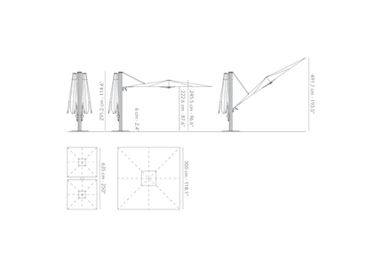 Jardinico Jardinico | Parasol | JCP.6 Serie | 2x (300x300)