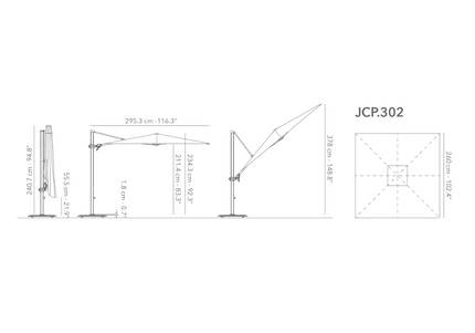 Jardinico Jardinico | Parasols | JCP.3 Serie | 260x260