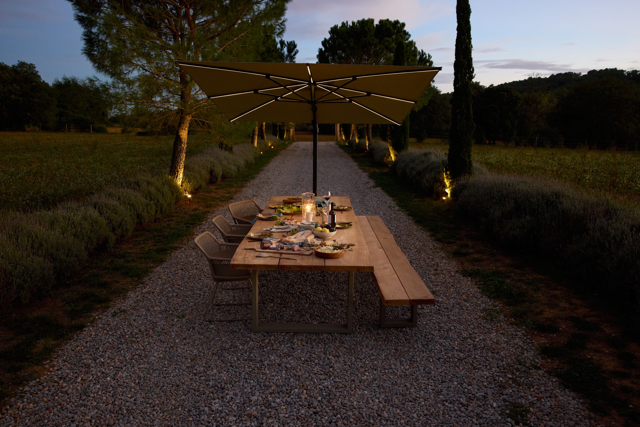Linen met LED / Pearl  (Cat 3)