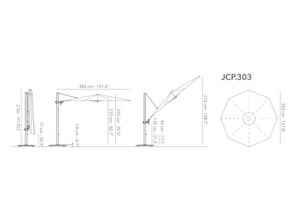 Jardinico Jardinico | Parasols | JCP.3 Serie | Ø350