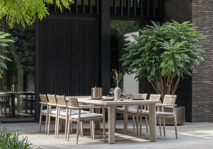 Max & Luuk Lila tuintafel met 8 Jago tuinstoelen incl kussen