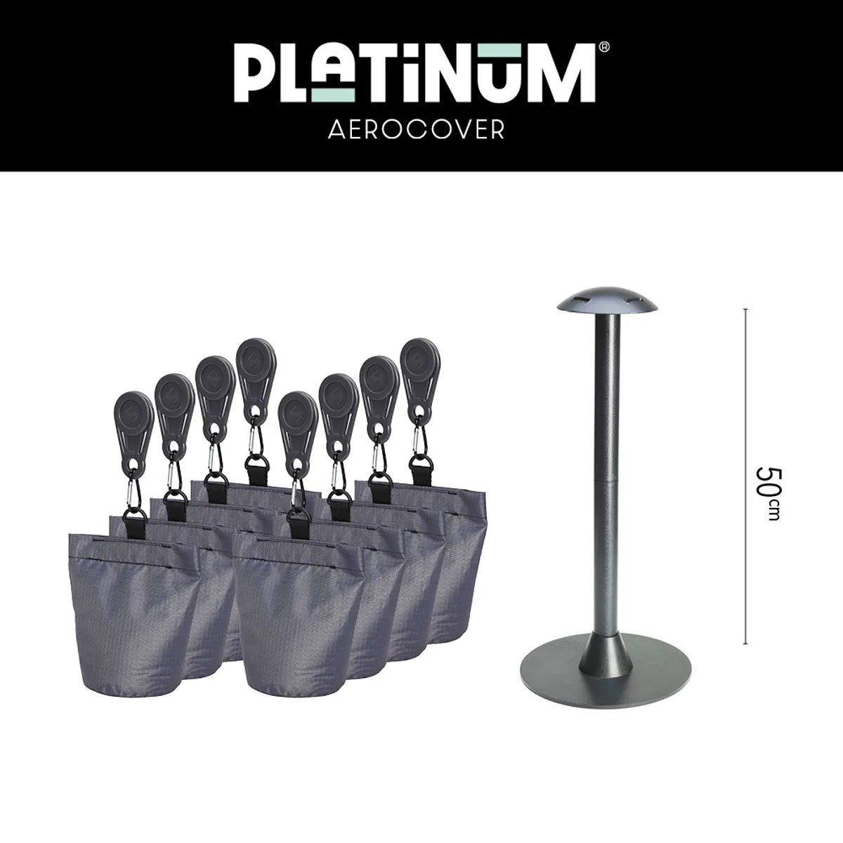 Cover support pole set