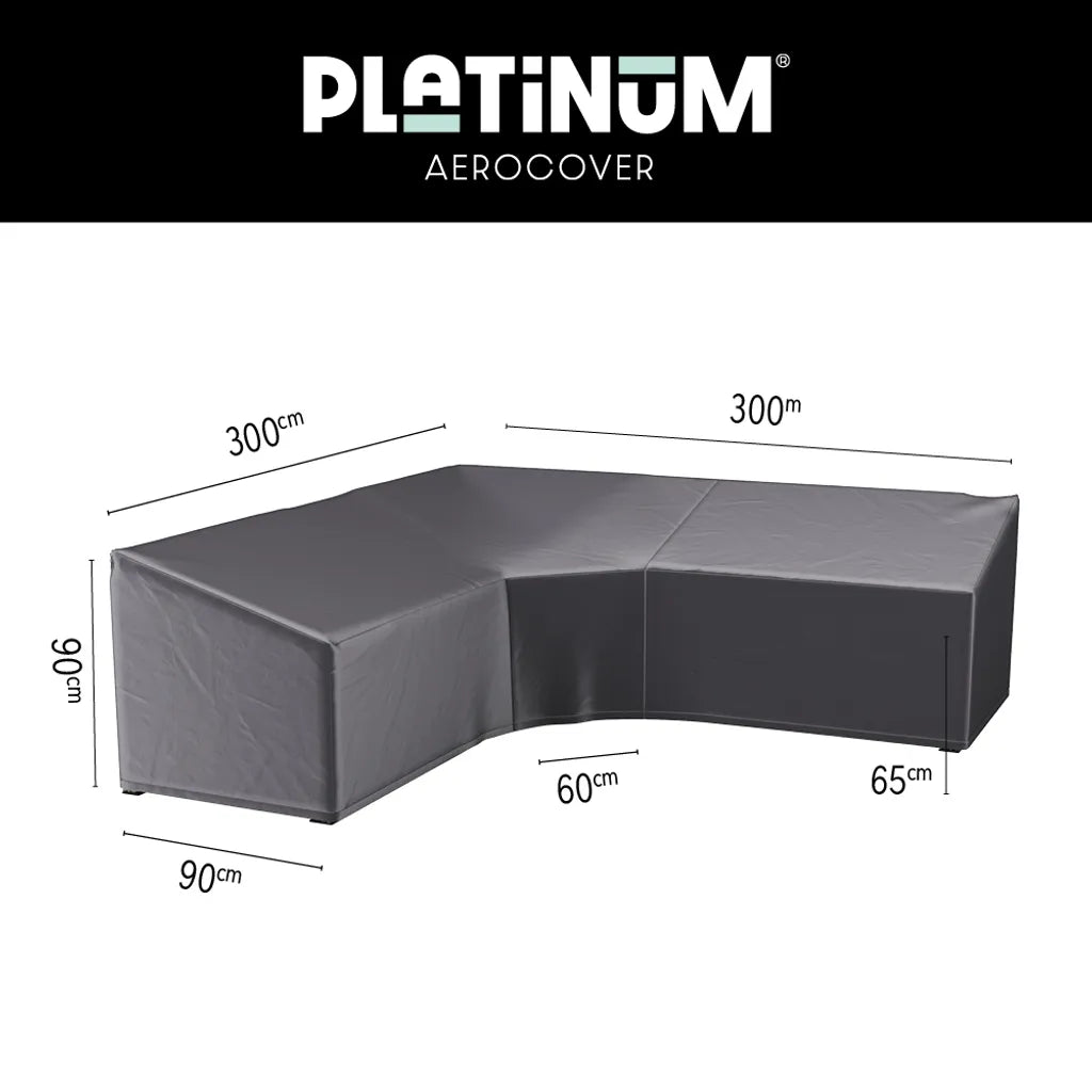 Lounge cover L/Trapeze 300x300x90xH65/90 HB (7957)