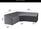 Lounge cover L/Trapeze 300x300x90xH65/90 HB (7957)
