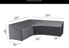 Lounge cover L/Trapeze 255x255x90xH65/90 HB (7955)
