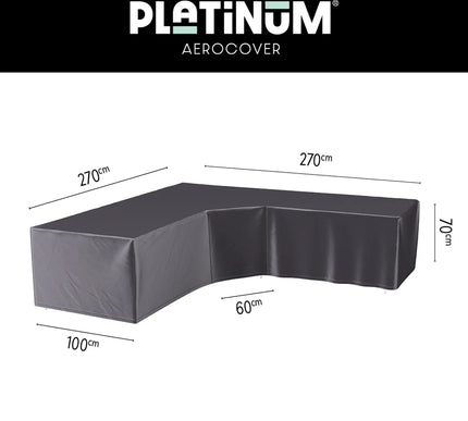 Platinum Platinum | AeroCovers | L-shape Lounge | Low Backrest | Trapeze corner