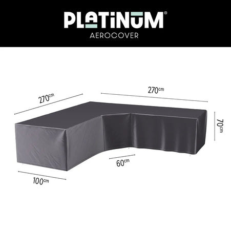 Platinum Platinum | AeroCovers | L-shape Lounge | Low Backrest | Trapeze corner