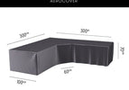 Lounge cover L/ Trapeze 300x300x100xH70 (7952)