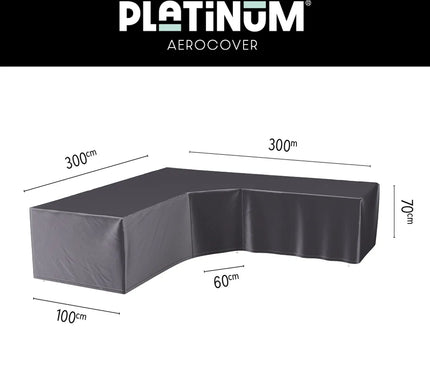 Platinum Platinum | AeroCovers | L-shape Lounge | Low Backrest | Trapeze corner