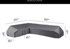 Lounge platform cover 350x275x90xH30/45/70 Left (7884)