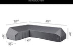 Lounge platform cover 325x255x90xH30/45/70 Left (7882)