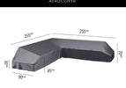 Lounge platform cover 255x255x90xH30/45/70 (7880)