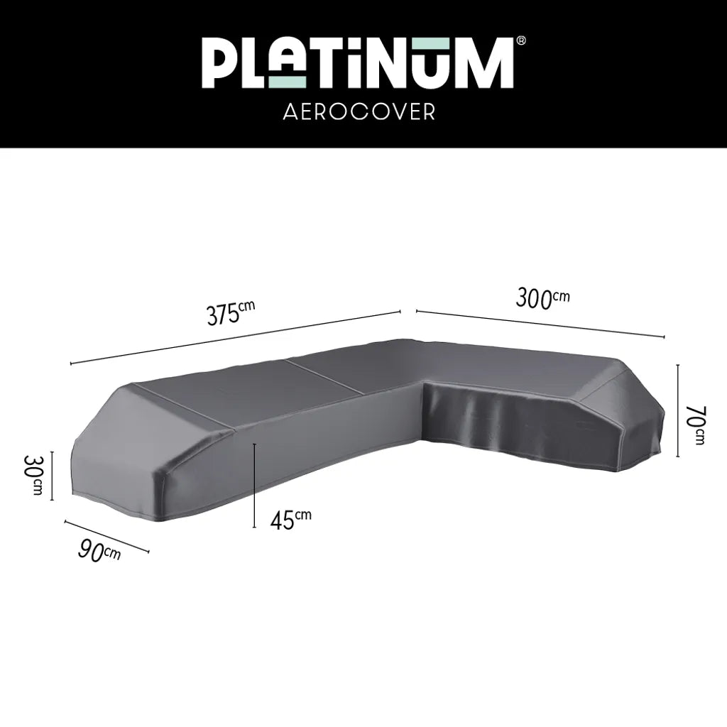 Lounge platform cover 375x300x90xH30/45/70 Right (7888)