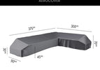 Lounge platform cover 375x300x90xH30/45/70 Right (7888)