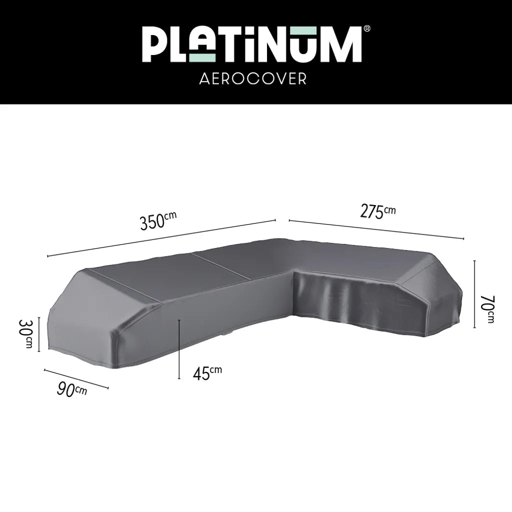 Lounge platform cover 350x275x90xH30/45/70 Right (7885)