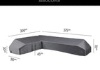 Lounge platform cover 375x300x90xH30/45/70 Left (7887)