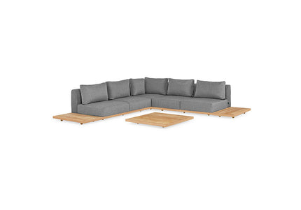 SUNS tuinmeubelen Aspen Loungeset |SVLK teak| Hoekopstelling klein