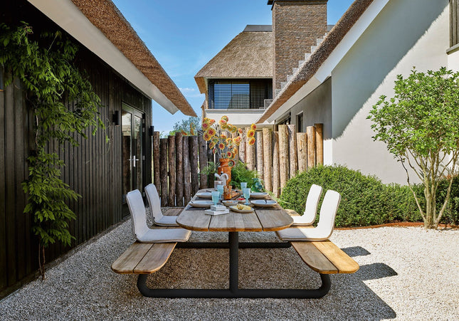 SUNS tuinmeubelen Ferla | Picnic Tafel | Matt Black Frame