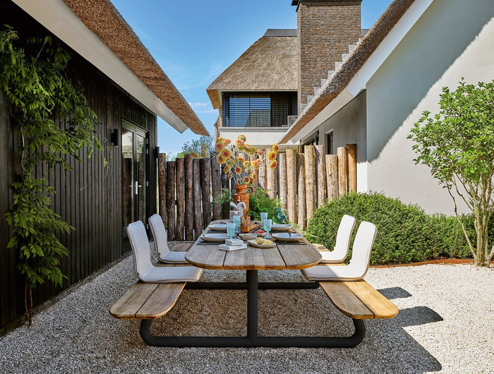SUNS tuinmeubelen Ferla | Picnic Tafel | Matt Black Frame