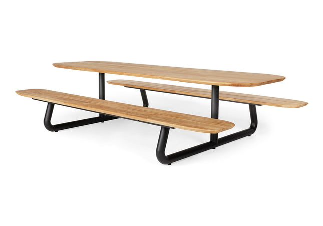 SUNS tuinmeubelen Ferla | Picnic Tafel | Matt Black Frame