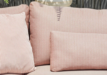 SUNS tuinmeubelen Loungeset Portofino | Opstelling 3 | 2-zits  + Chaisse Longue | Matt white frame