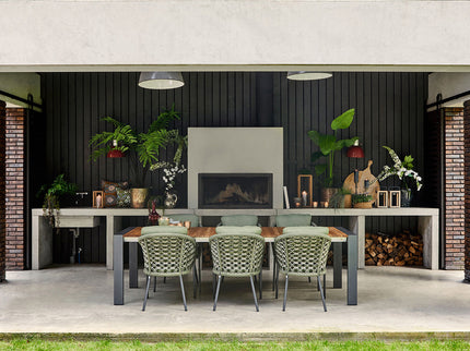 SUNS tuinmeubelen Nappa tuinstoel | Macrame | Matt Royal Grey